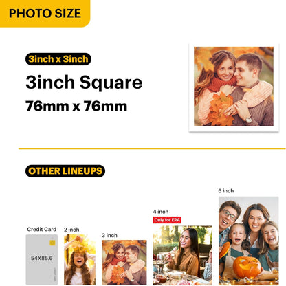 KODAK Mini 3 Retro 4PASS Portable Photo Printer (3X3 Inches) + 8 Sheets, Yellow