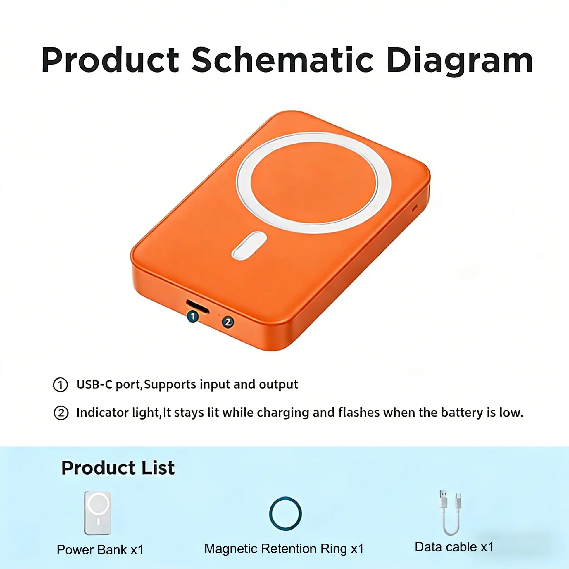 5000Mah Magnetic Charging Battery, Magsafe Wireless Fast Charging Technology, Suitable for Iphone 17/16/15/14/13/12 Series, Small and Portable Mobile Power Bank, Must-Have for Travel