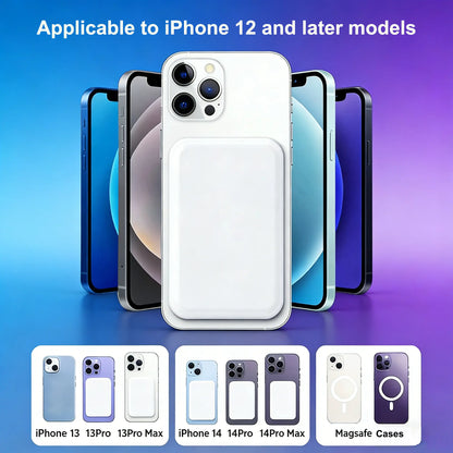 5000Mah Magnetic Charging Battery, Magsafe Wireless Fast Charging Technology, Suitable for Iphone 17/16/15/14/13/12 Series, Small and Portable Mobile Power Bank, Must-Have for Travel