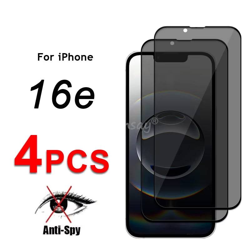 Privacy Screen Glass for Iphone 16E Glass Anti-Spy Protector Screen Film for Iphone 16E Tempered Glass for Iphone 16E 16 Pro Max