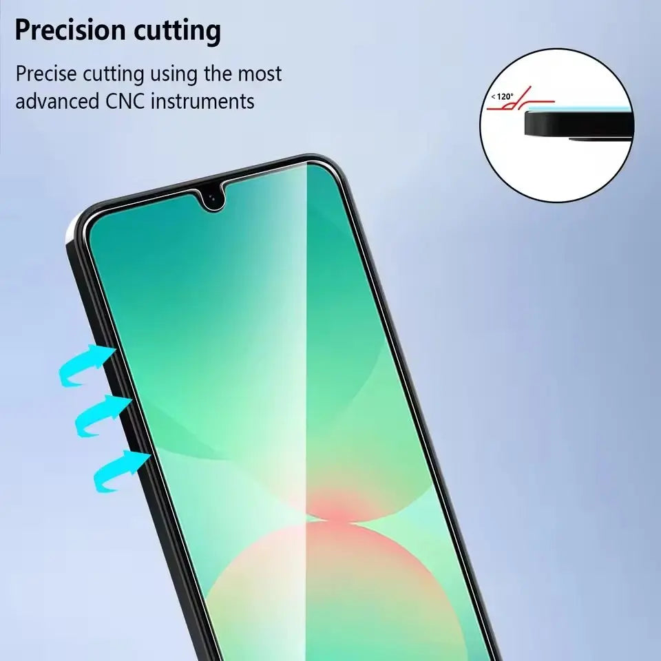4 Pcs 9H Full Coverage Screen Protectors Suitable for Samsung A14 A15 A16 A17 A24 A25 A26 A27 A34 A35 A36 A37 A51 A52 A52S A53 A54 A55 A56 A57 Anti-Scratch Mobile Phone Tempered Glass Protective Film Suitable for Galaxy S25 FE Cellphone Accessories
