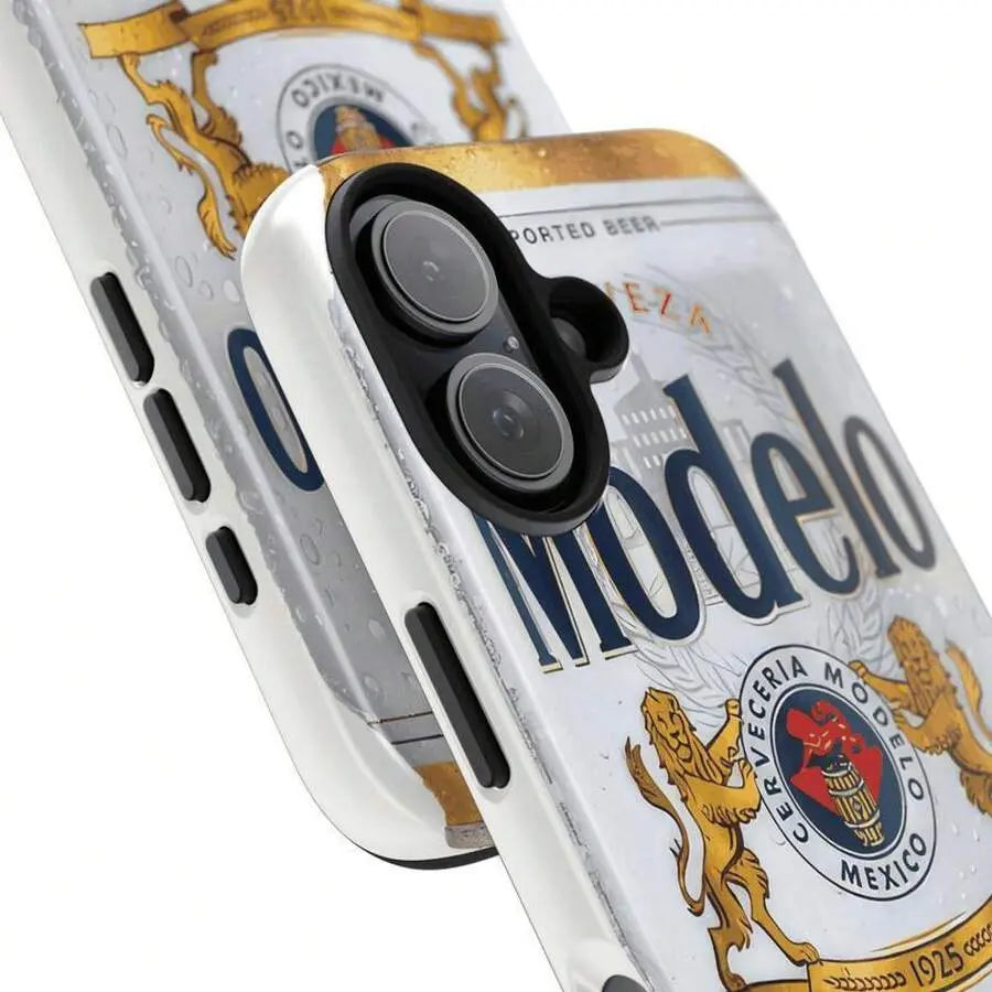 Modelo Beer Tough Phone Case, Lager Domestic Case, for Iphone 16 Pro Max 15 14 13 12 11 Pro 8 plus X, Shockproof Protector, Durable, Accessories Beach for Iphone17 Promax