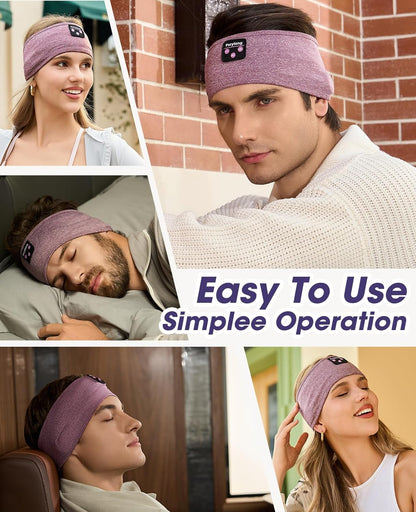 Bluetooth Headband with Wireless Sleeping Earbuds for Side Sleepers, Workout, Running, Insomnia, Travel, Yoga