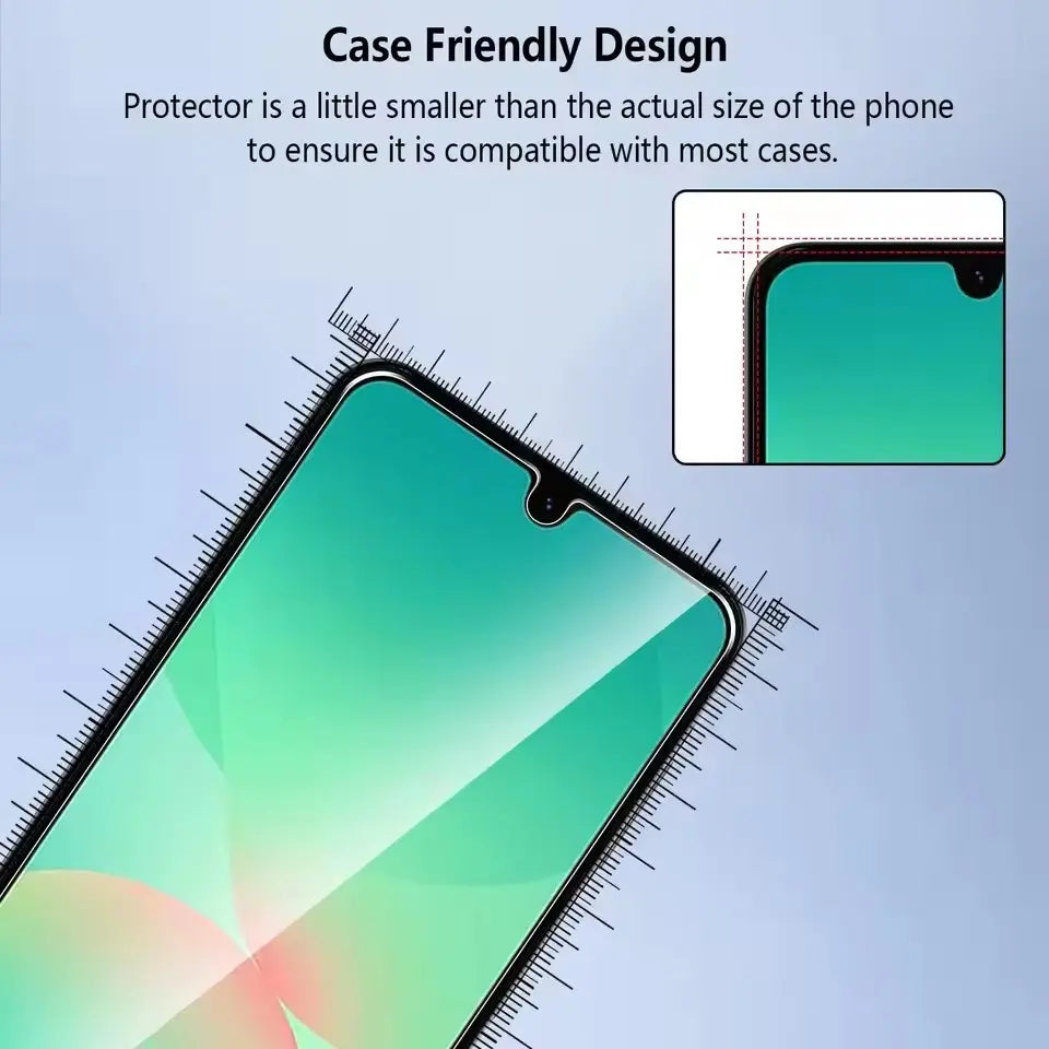 4 Pcs 9H Full Coverage Screen Protectors Suitable for Samsung A14 A15 A16 A17 A24 A25 A26 A27 A34 A35 A36 A37 A51 A52 A52S A53 A54 A55 A56 A57 Anti-Scratch Mobile Phone Tempered Glass Protective Film Suitable for Galaxy S25 FE Cellphone Accessories