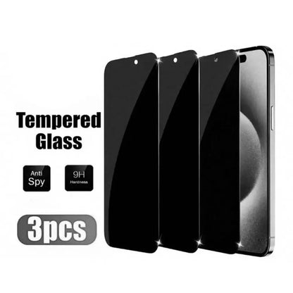 3 Pack Tempered Glass Privacy Screen Protector Compatible with Iphone 11/12/13/14/15/16/17 Series, Scratch Resistant, 9H Hardness, Privacy Protection, Anti-Spy